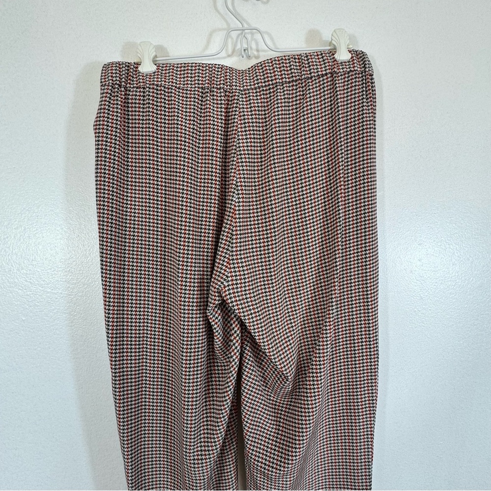 Equipment Hadley 100% Silk Houndstooth Relax Fit Elastic Waistband Dress Pants M - Picture 8 of 16